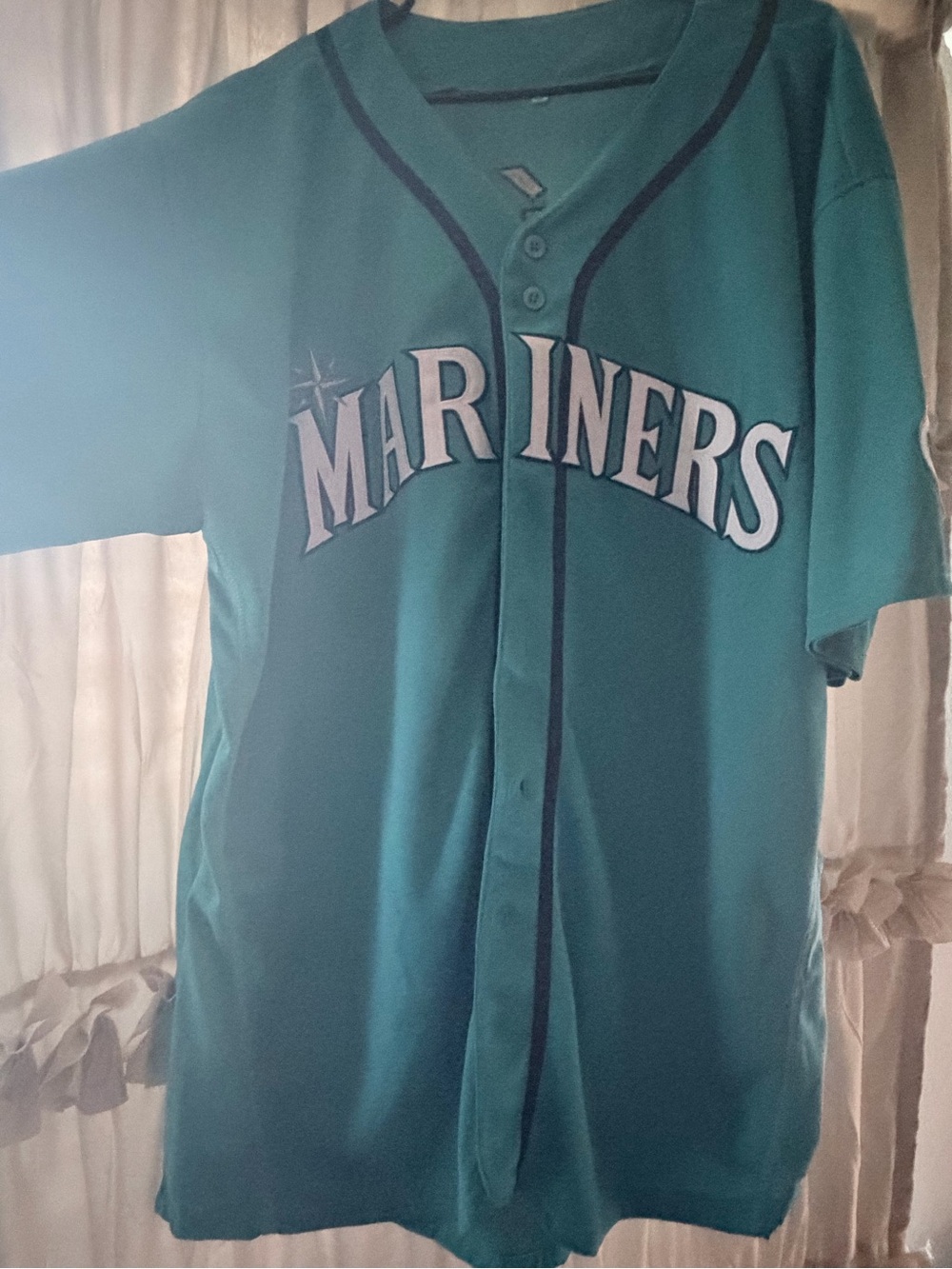 Seattle Mariners Men's Teal Button-Front Baseball Jersey - Julio Rodriguez